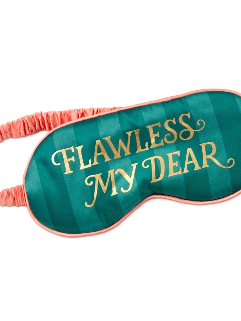 Hallmark x Bridgerton Green Gold Coral "Flawless My Dear" Satin Sleep Eye Mask
